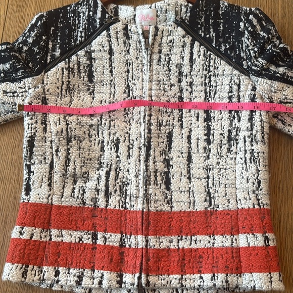 Parker Boucle Tweed Zipper Detail Designer Jacket Blazer Size XS $275 retail - Picture 7 of 8